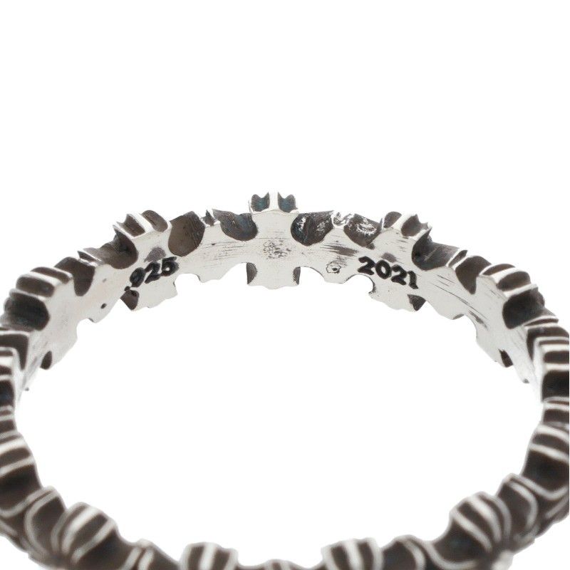 Chrome Hearts Tiny CH Pls Band Ech Plus Silver Ring — view 4