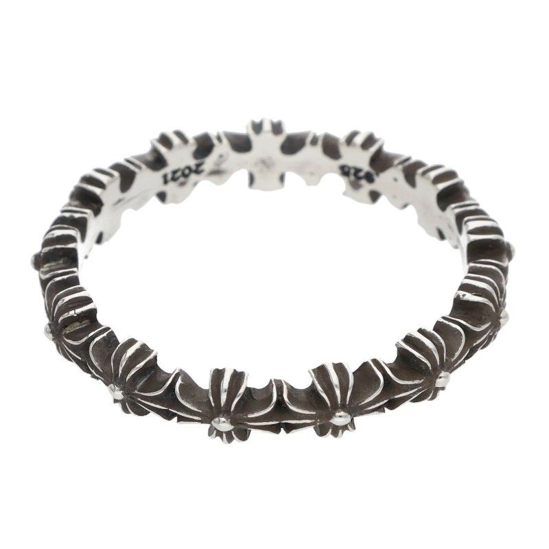 Chrome Hearts Tiny CH Pls Band Ech Plus Silver Ring — view 2