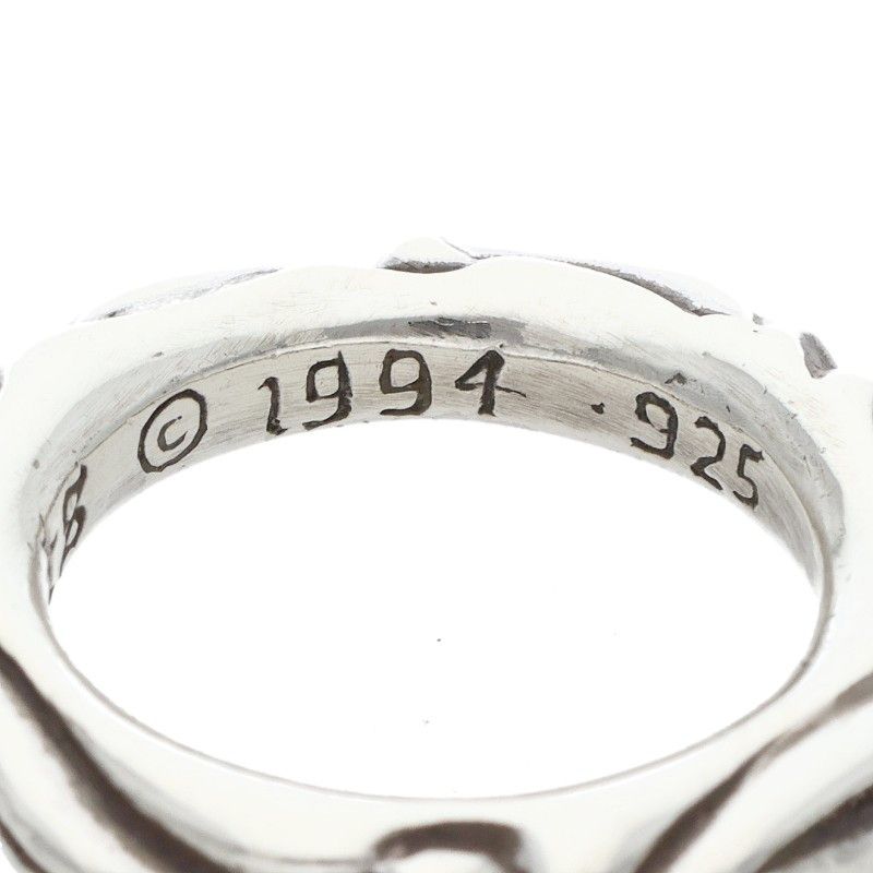 Chrome Hearts Scrl Band Scroll Silver Ring — view 4