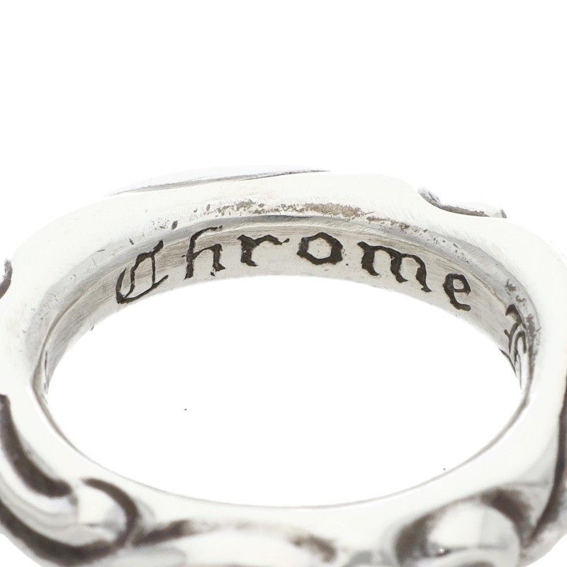 Chrome Hearts Scrl Band Scroll Silver Ring — view 3