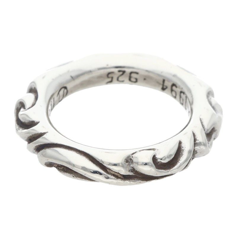 Chrome Hearts Scrl Band Scroll Silver Ring — view 2