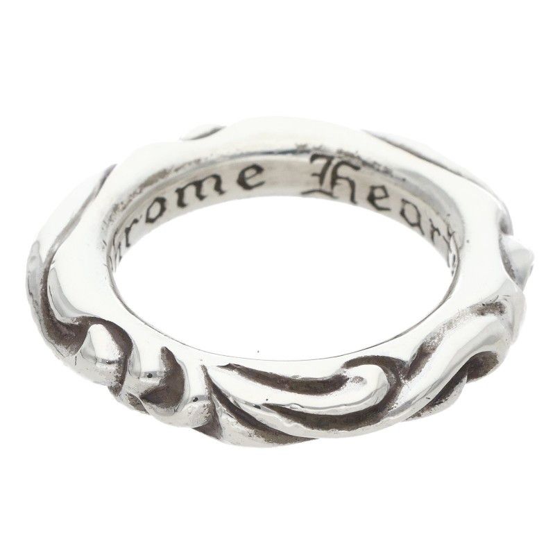Chrome Hearts Scrl Band Scroll Silver Ring