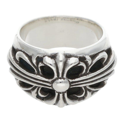 Chrome Hearts Flrl Crs Floral Cross Silver Ring
