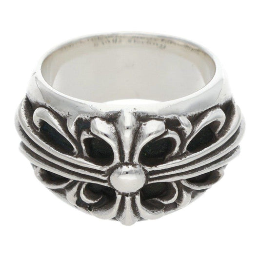 Chrome Hearts Flrl Crs Floral Cross Silver Ring