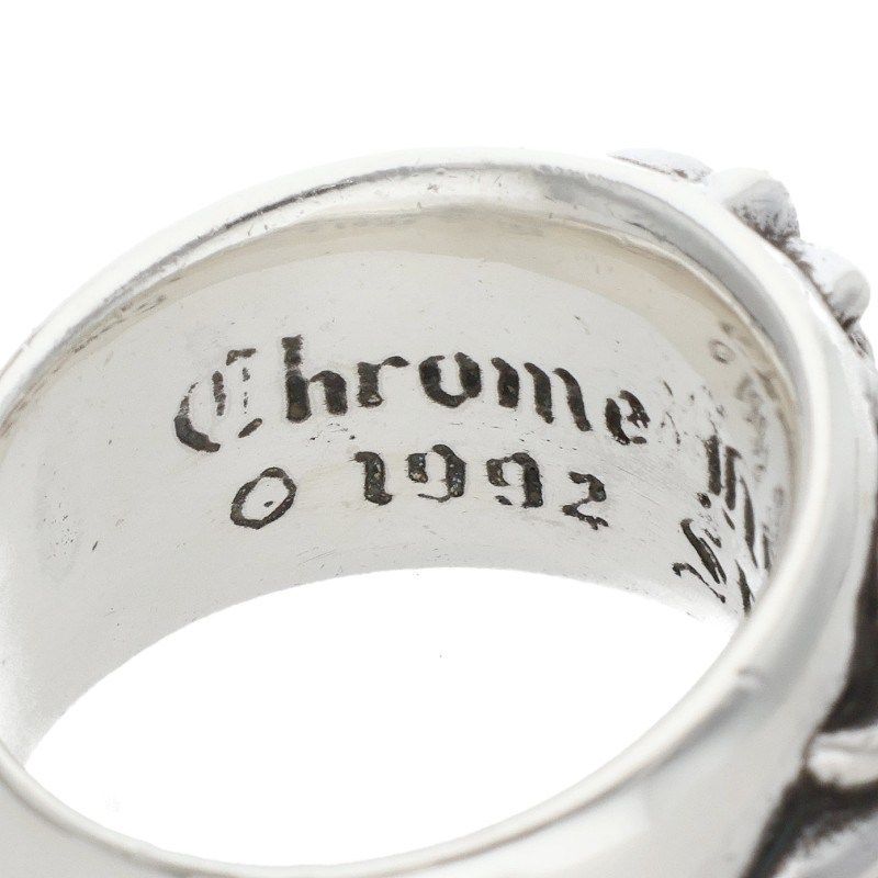 Chrome Hearts Flrl Crs Floral Cross Silver Ring — view 3