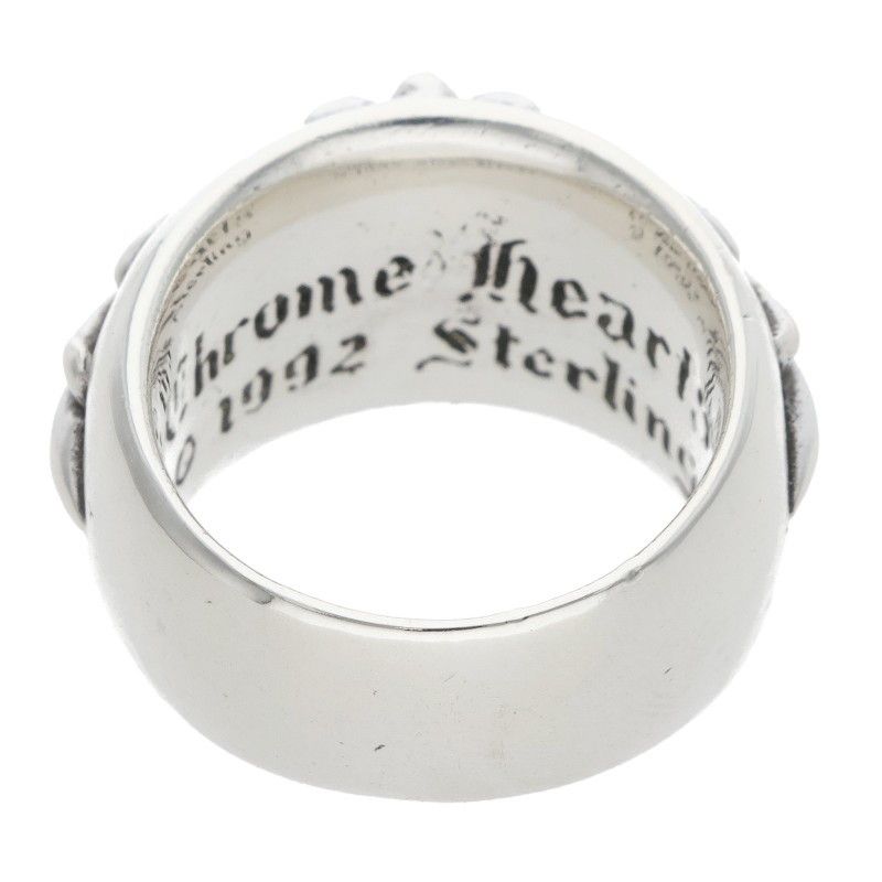 Chrome Hearts Flrl Crs Floral Cross Silver Ring — view 2