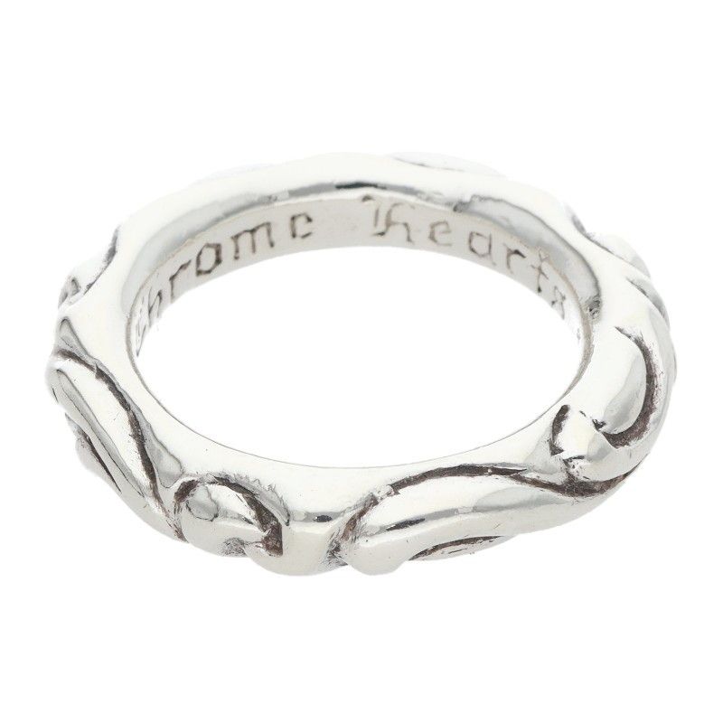 Chrome Hearts Scrl Band Scroll Silver Ring
