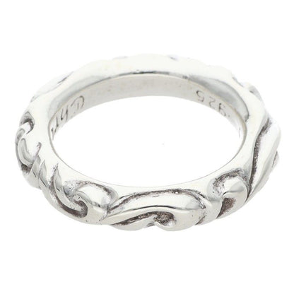 Chrome Hearts Scrl Band Scroll Silver Ring — view 2