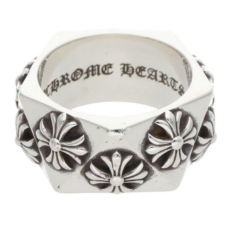 Chrome Hearts Pentagon CH Plus Silver Ring