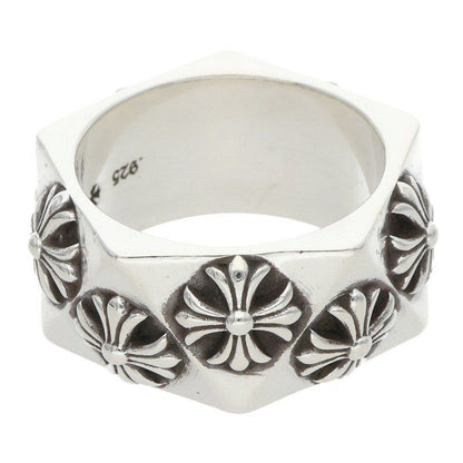 Chrome Hearts Pentagon CH Plus Silver Ring — view 2