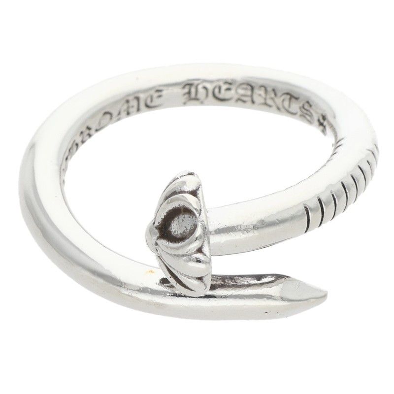 Chrome Hearts Nail Crsball Cross Ball Silver Ring