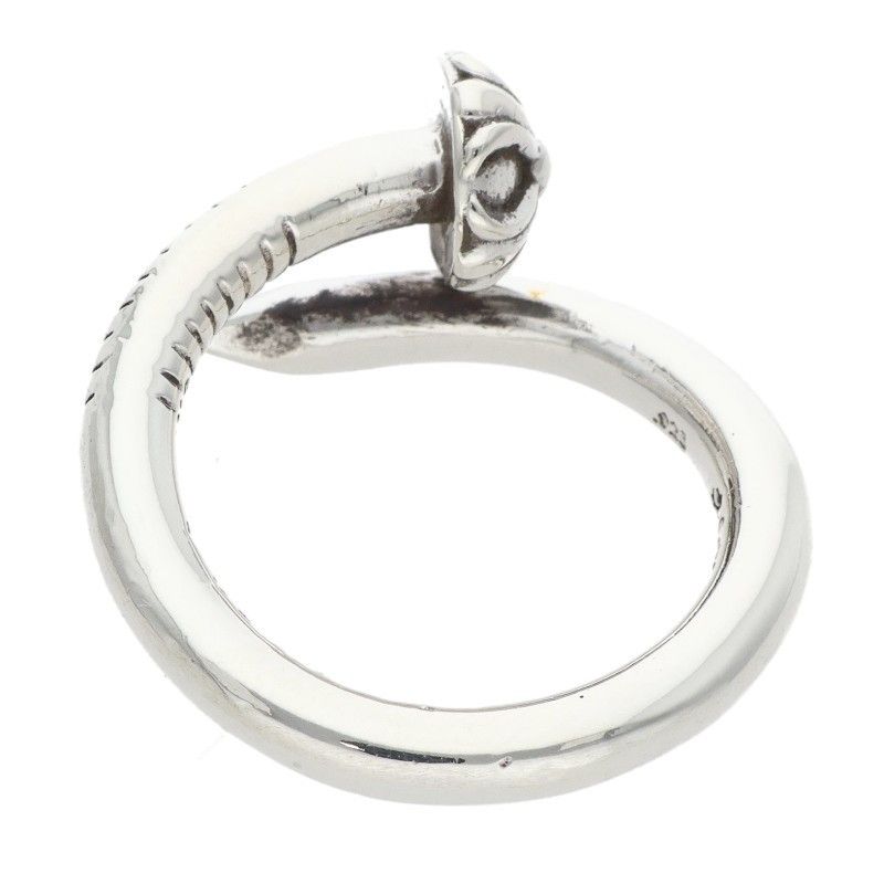 Chrome Hearts Nail Crsball Cross Ball Silver Ring — view 2