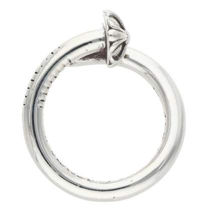 Chrome Hearts Nail Crsball Cross Ball Silver Ring — view 5