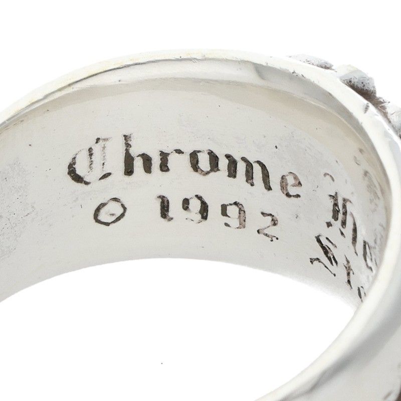 Chrome Hearts Flrl Crs Floral Cross Silver Ring — view 3