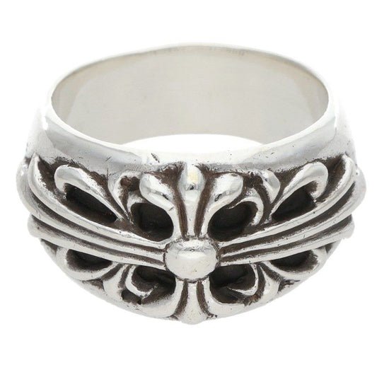 Chrome Hearts Flrl Crs Floral Cross Silver Ring