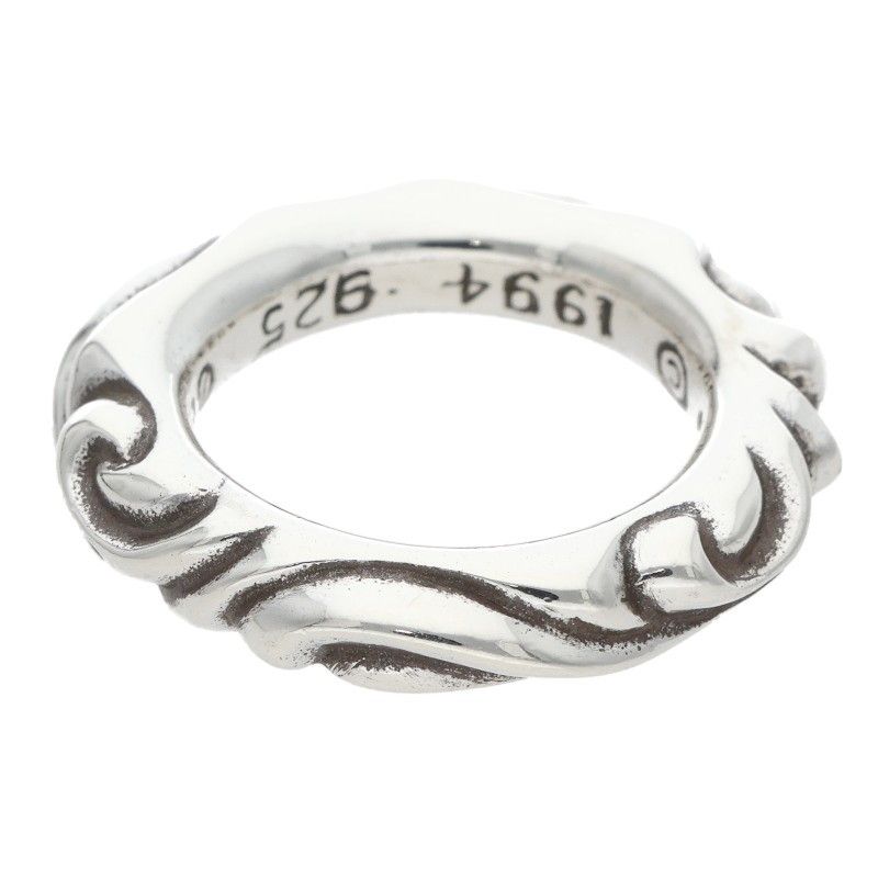 Chrome Hearts Scrl Band Scroll Silver Ring — view 2