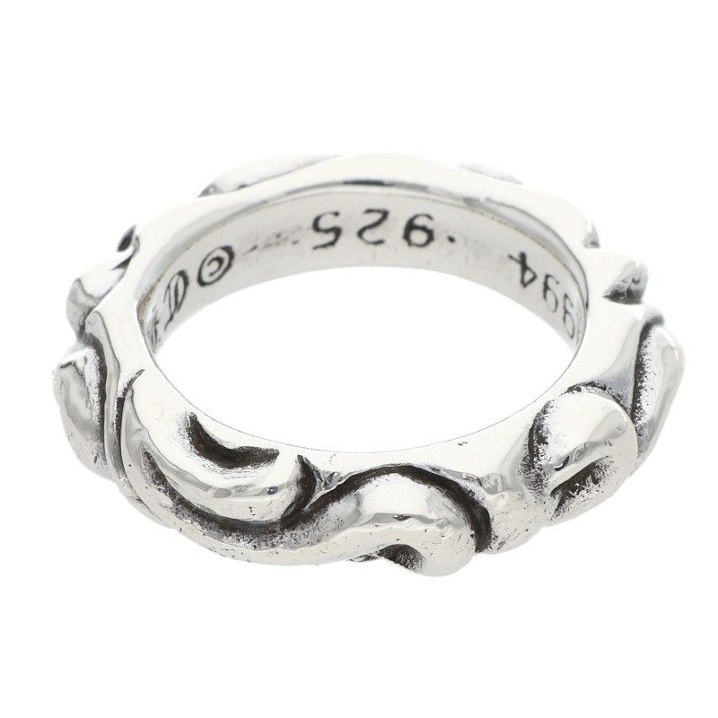 Chrome Hearts Scrl Band Scroll Silver Ring — view 2