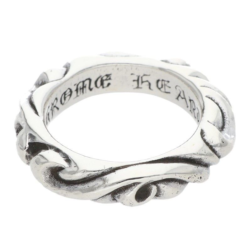 Chrome Hearts Scrl Band Scroll Silver Ring