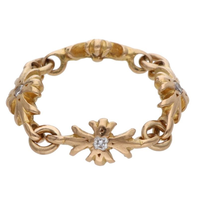 Chrome Hearts 22k Ring Tny CH Pls Dia Tiny Ech Plus Diamond Gold — view 3
