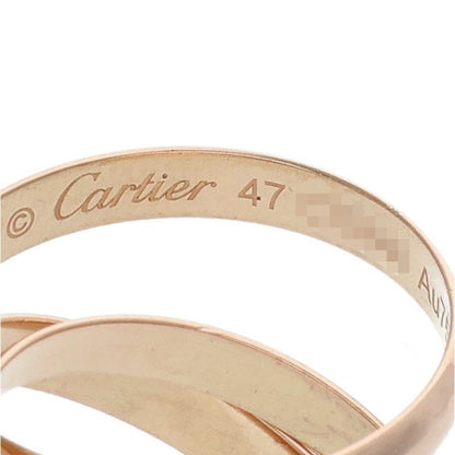 Cartier Trinity 18k Pink Gold Triple Strand Ring — view 3