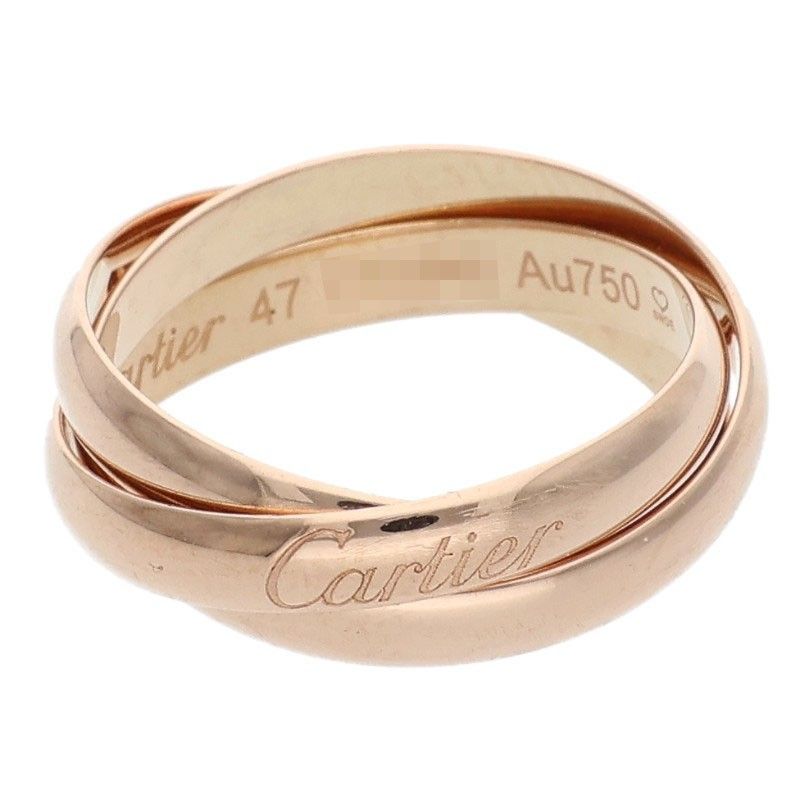 Cartier Trinity 18k Pink Gold Triple Strand Ring