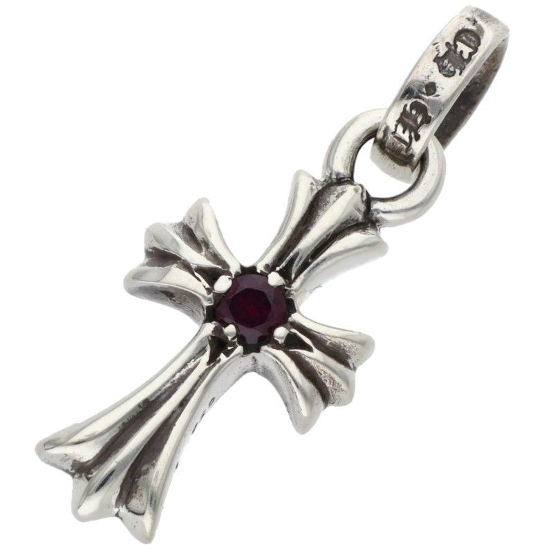Chrome Hearts Crs Baby Fat Ruby Fat 1 Charm Silver Pendant — view 2