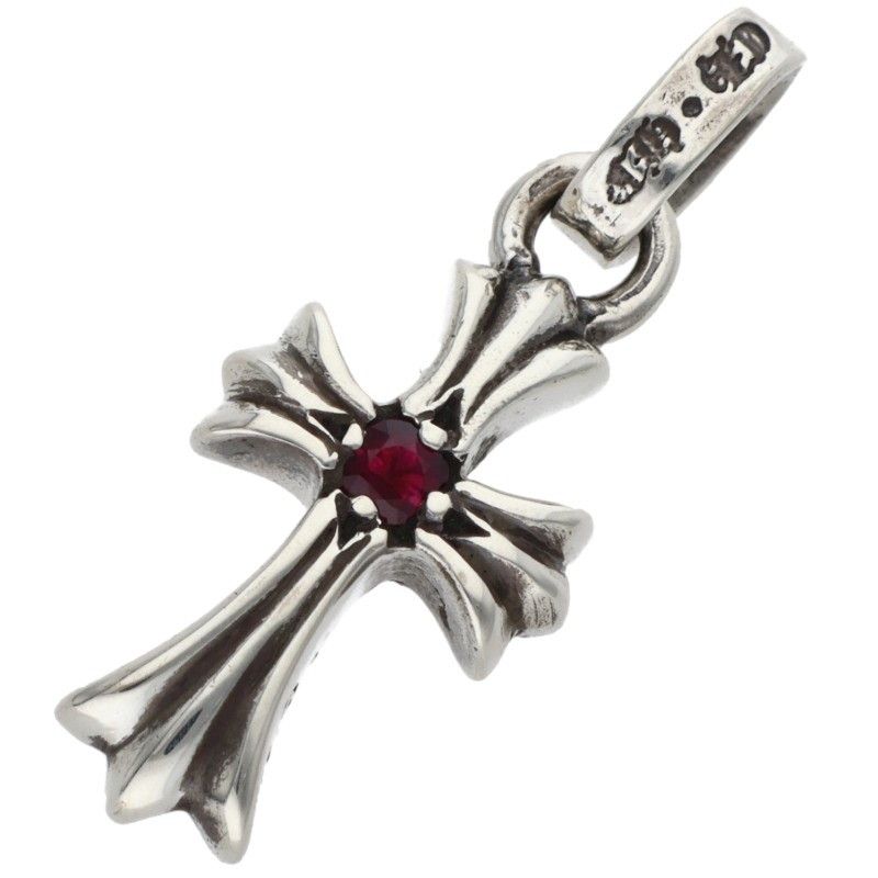 Chrome Hearts Crs Baby Fat Ruby Fat 1 Charm Silver Pendant
