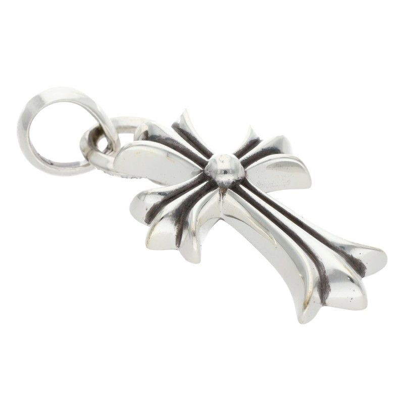 Chrome Hearts CH Crs Sml Bale Small CH Cross Silver Pendant — view 5