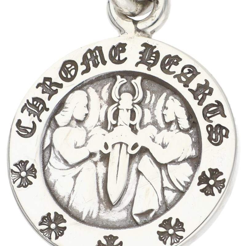 Chrome Hearts Chrm Angl Mdl Angel Medal Charm V2 Silver Pendant — view 3