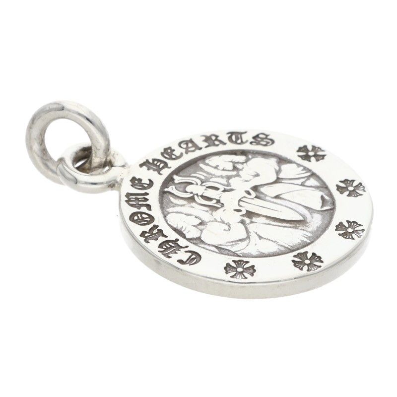 Chrome Hearts Chrm Angl Mdl Angel Medal Charm V2 Silver Pendant — view 5