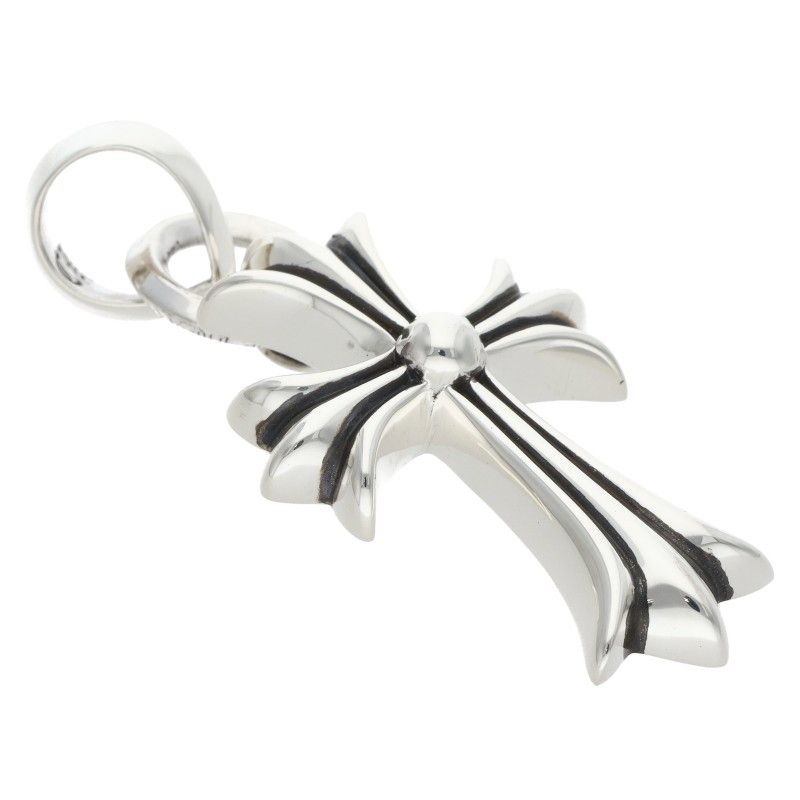 Chrome Hearts CH Crs Sml Bale Small CH Cross Silver Pendant — view 5