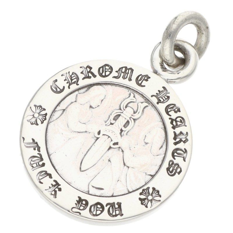 Chrome Hearts Chrm Angl Mdl Angel Medal Charm V1 Silver Pendant