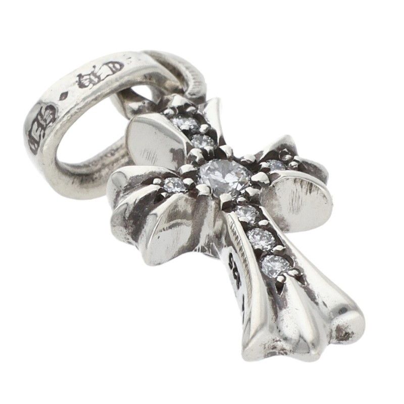 Chrome Hearts Crs Baby Fat P Dmnd Fat Pave Diamond Charm Silver Pendant — view 5