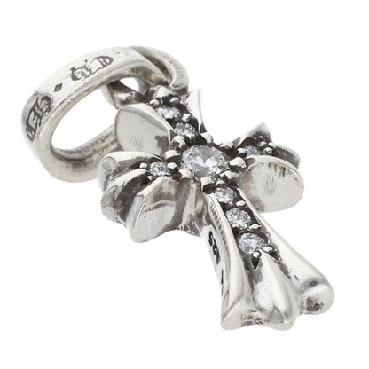 Chrome Hearts Crs Baby Fat P Dmnd Fat Pave Diamond Charm Silver Pendant — view 5