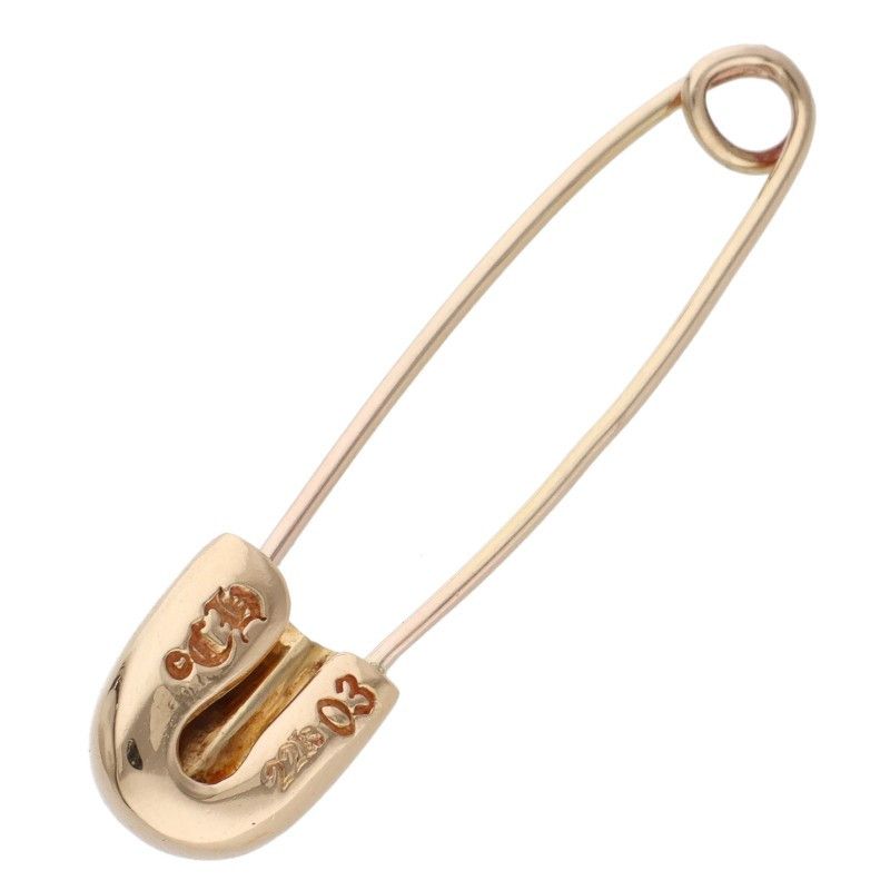 Chrome Hearts 22k Safety Pin S 22k Small Gold Pendant — view 2