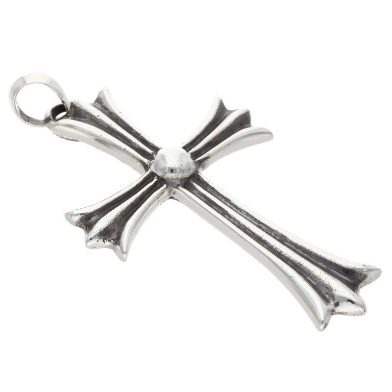 Chrome Hearts CH Crs LG Bale Large CH Cross Silver Pendant — view 5