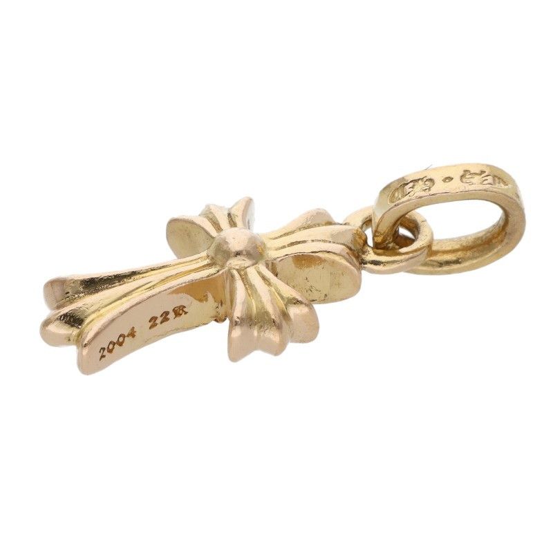 Chrome Hearts 22k Crs Baby Fat P Dmnd Fat Pave Diamond Charm Gold Pendant — view 4