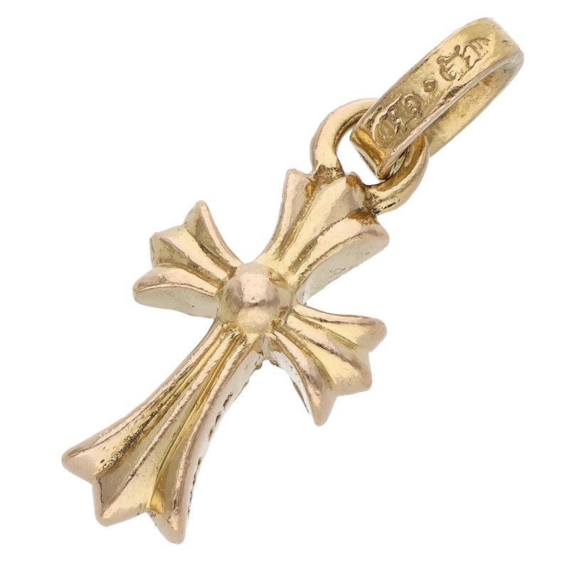 Chrome Hearts 22k Crs Baby Fat P Dmnd Fat Pave Diamond Charm Gold Pendant — view 2
