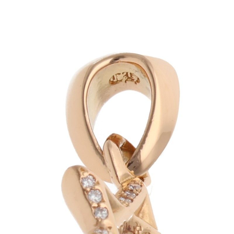 Chrome Hearts 22k Str of David PD Star of Charm Pave Diamond Gold Pendant — view 3