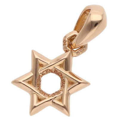 Chrome Hearts 22k Str of David PD Star of Charm Pave Diamond Gold Pendant — view 2