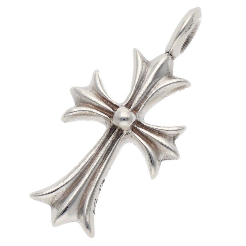 Chrome Hearts Tny Crsf P Sap Tiny Fat Cross Pave Saffiano Pendant Silver — view 2