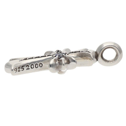 Chrome Hearts Tny Crsf P Sap Tiny Fat Cross Pave Saffiano Pendant Silver — view 4