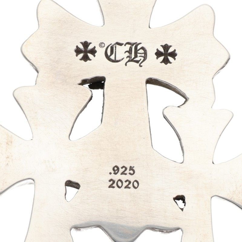 Chrome Hearts 3 CH Crs Sml Triple CH Cross Small Silver Pendant — view 3