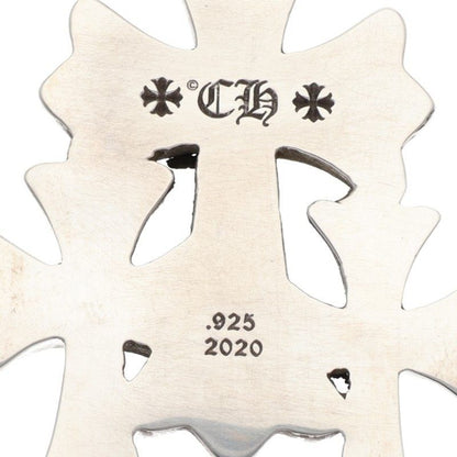 Chrome Hearts 3 CH Crs Sml Triple CH Cross Small Silver Pendant — view 3