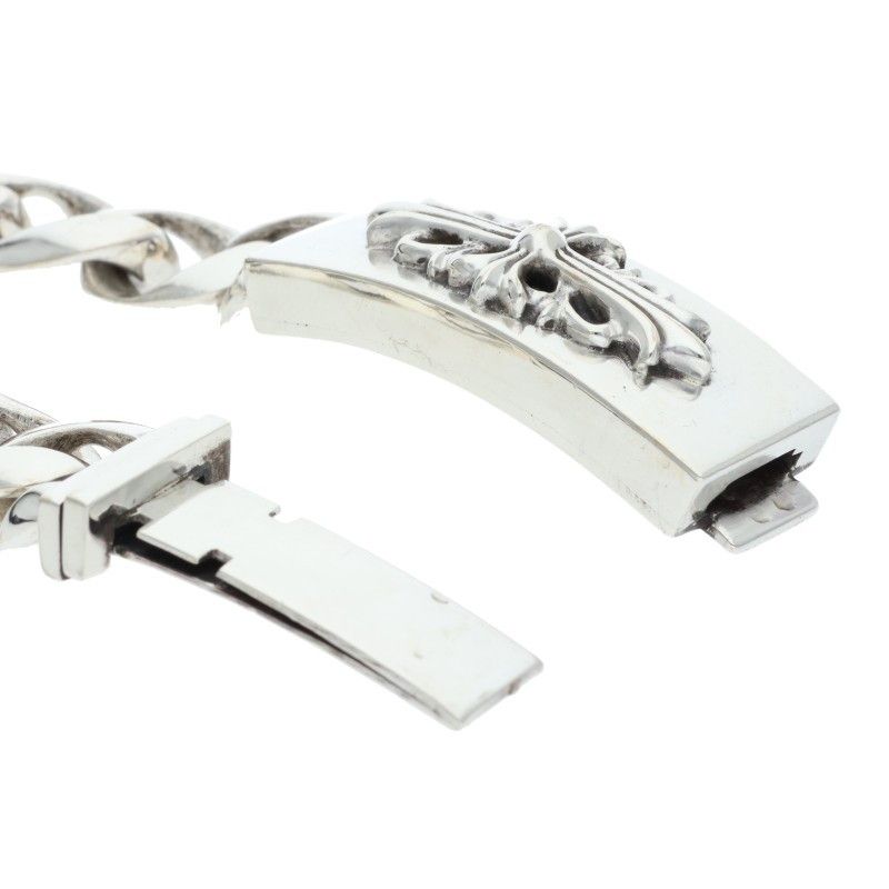 Chrome Hearts ID Floral Crs Cross ID Classic Silver Bracelet — view 4