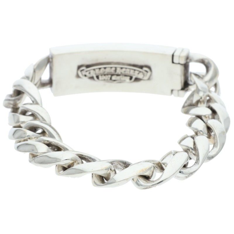 Chrome Hearts ID Floral Crs Cross ID Classic Silver Bracelet — view 2