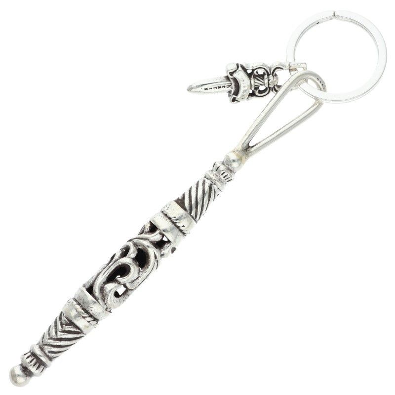 Chrome Hearts LG Dggr Roller Daga Key Ring Silver K-chain
