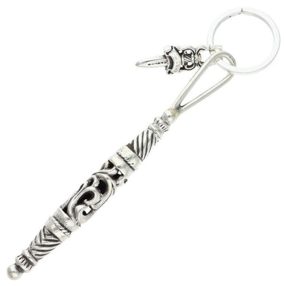 Chrome Hearts LG Dggr Roller Daga Key Ring Silver K-chain