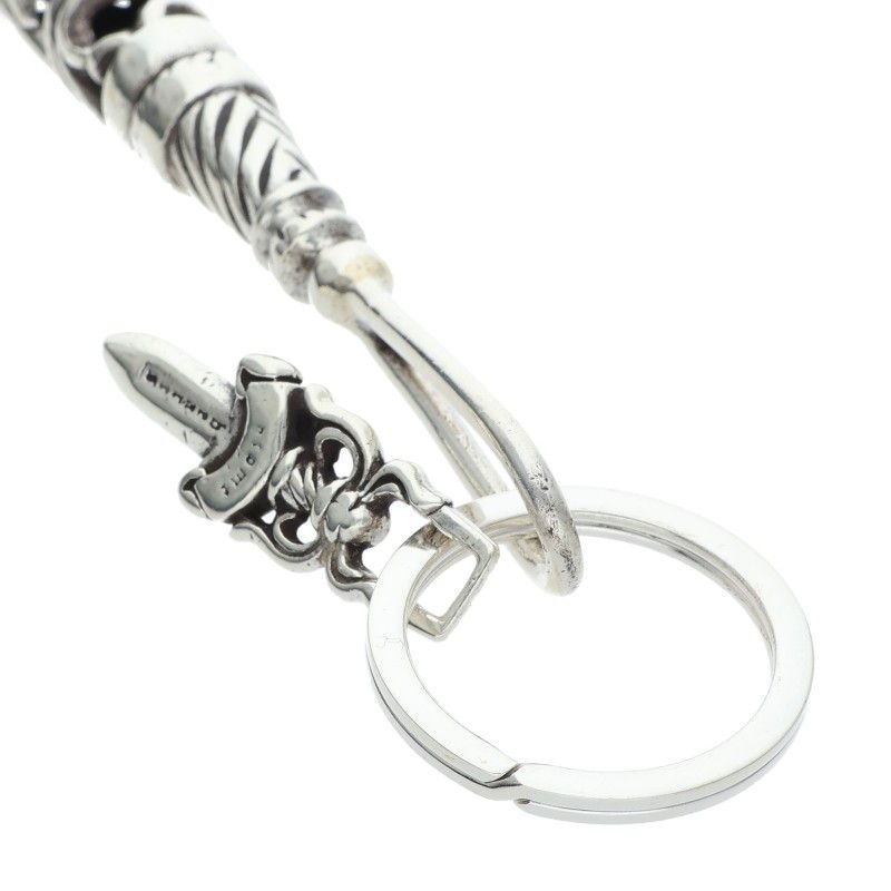 Chrome Hearts LG Dggr Roller Daga Key Ring Silver K-chain — view 5