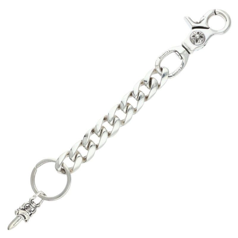 Chrome Hearts Clp Chn Classic-l Long Classic Link Silver Key Chain Key Holder